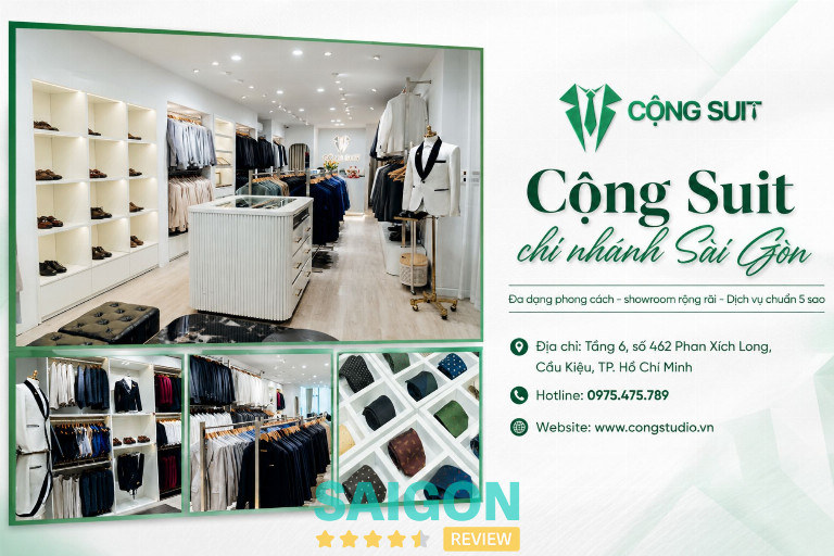 Cộng Suit: Tầng 6, 462 Phan Xích Long, P. Cầu Kiệu